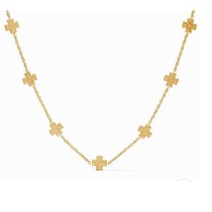 $135 Julie Vos Hammered Crosses Delicate Station Necklace Canterbury